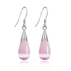 Women's Purple Trendy Handmade Lightweight Long Teardrop Long chain Earrings